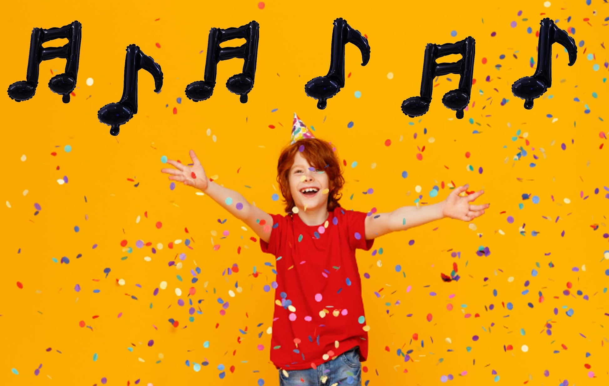 10 Pcs Music Note Black Balloon Mylar Balloons 17 Inch Happy Birthday Balloon Banner Music Balloons Use for birthday,birthday party,baby
