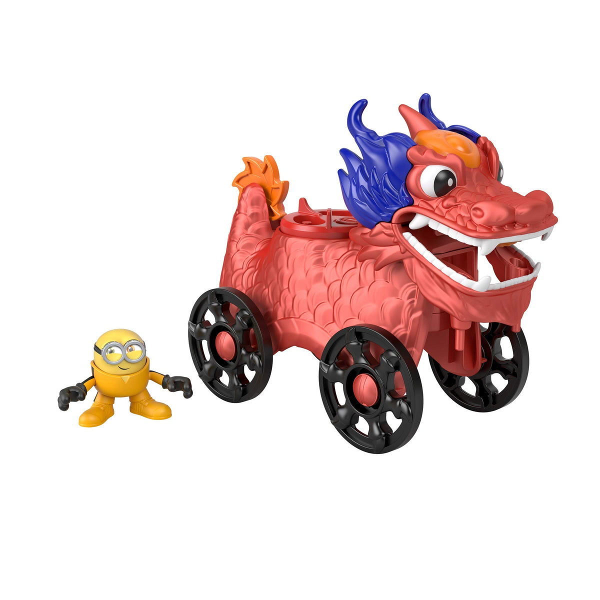 Fisher-Price Imaginext Minions Dragon Disguise Push-Along Dragon Vehicle with Minion Figure for Preschool Kids Ages 3-8 Years