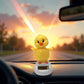 Solar Powered Dancing Chick, Solar Bobblehead Chicken, Solar-Powered Car Charm, Cartoon Bobble Head Chick Ornaments Figures for Car Dashboard