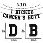 I Kicked Cancer's Butt Banner, Cancer Free Party, Cancer Survivor/Cancer Free Party Decoration Supplies, Funny Battle Cancer Gift