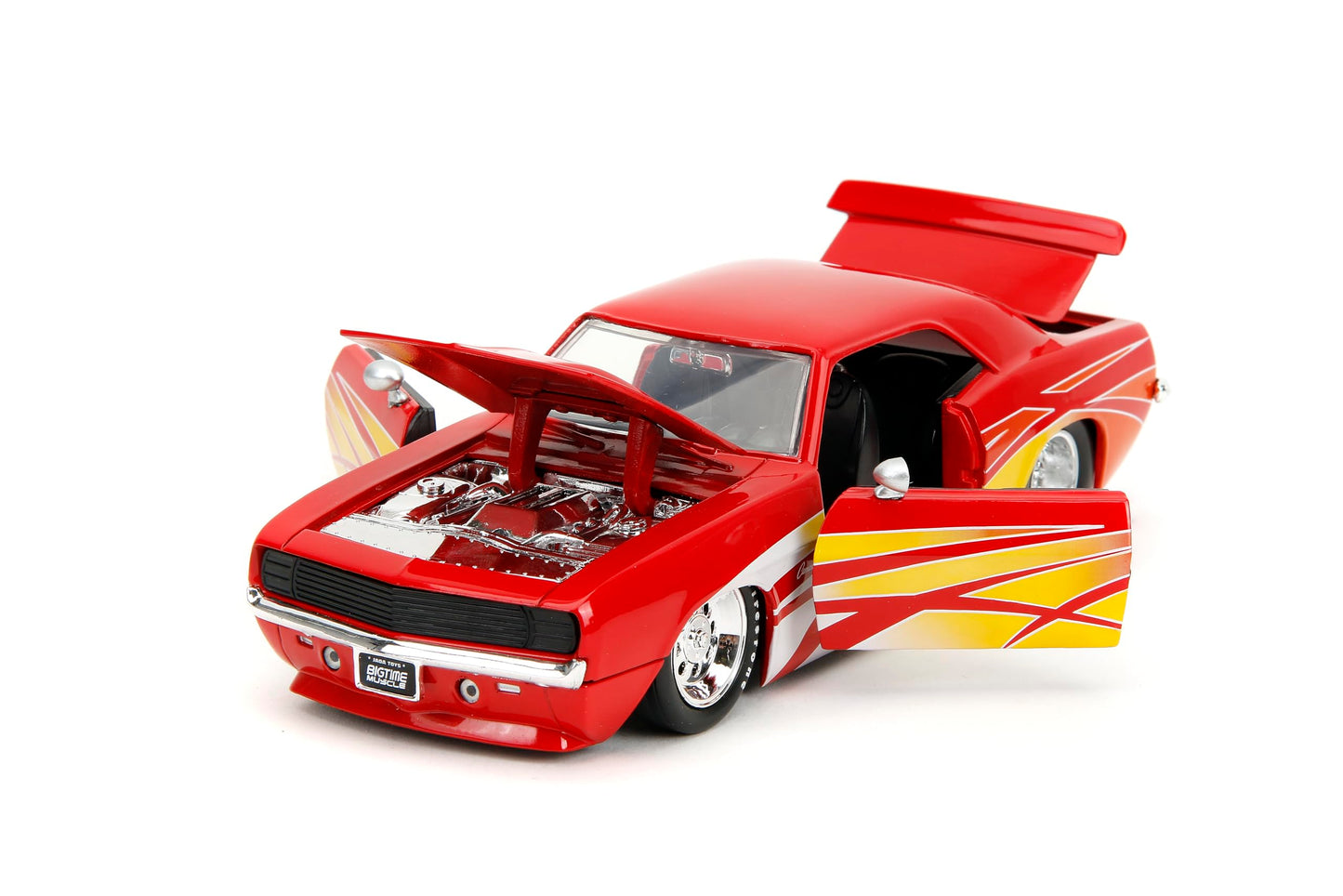 Jada Big Time Muscle 1:24 1969 Chevrolet Camaro Die-Cast Car, Toys for Kids and Adults(Red)