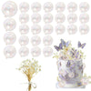 30 PCS Mini Balls Cake Topper DIY Cake Insert Topper Acrylic Cake Topper Foam Cake Balls Artificial Dried Flowers for Wedding Anniversary Baby Shower