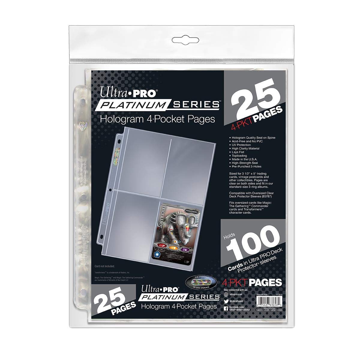 Ultra Pro 83658, Clear