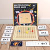 BAKAM Wooden Multiplication Board Math Game for Kids 8-12, Math Manipulatives Set with 100PCS Flash Cards for Kids 6-8 Years Old, Montessori Counting