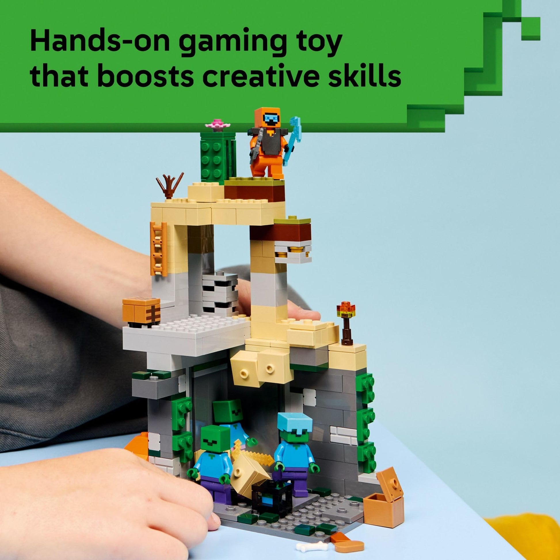 LEGO Minecraft Zombie Dungeon Building & Pretend Play Toy for Boys & Girls - Video Game Playset & Toy Figures for Kids, Ages 8+ - W/Wandering