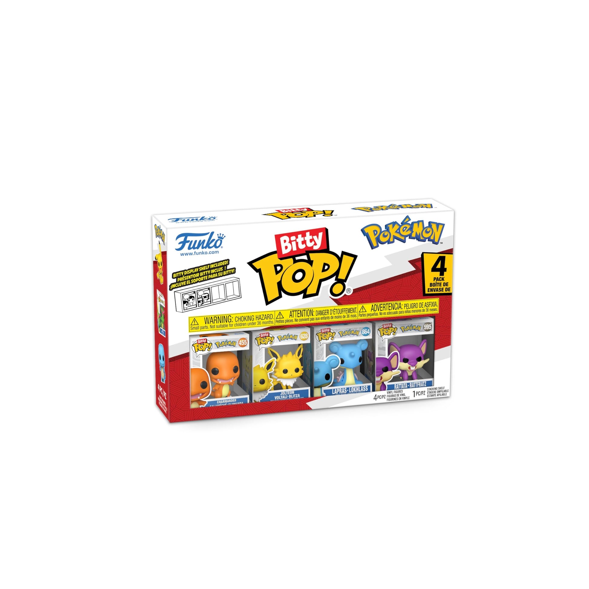 Funko Bitty POP! 4 Pack: Pokemon - Charmander, Jolteon, Lapras, Rattata