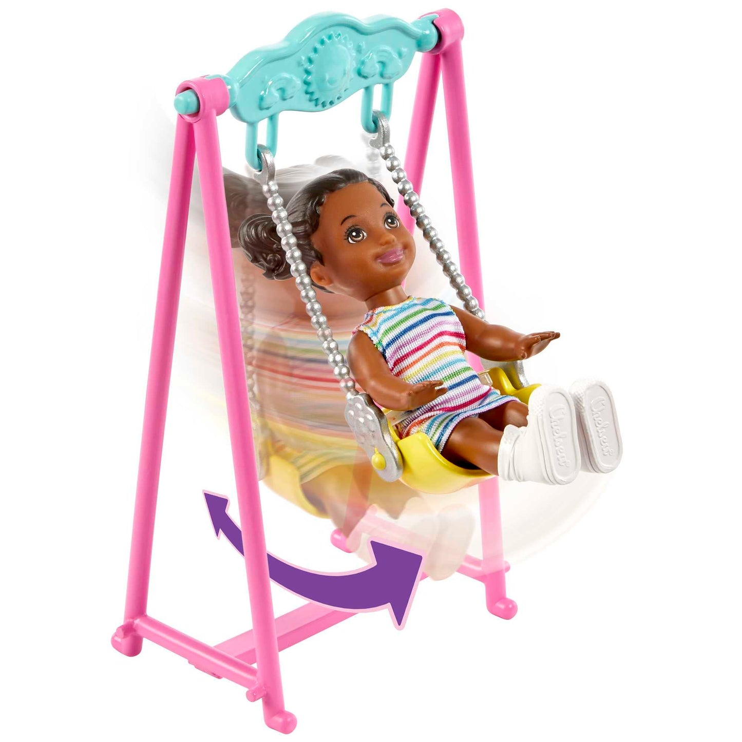 Barbie Skipper Babysitters Inc Playset with Skipper Doll, Toddler Small Doll, Working Bounce House, Swing & Accessories