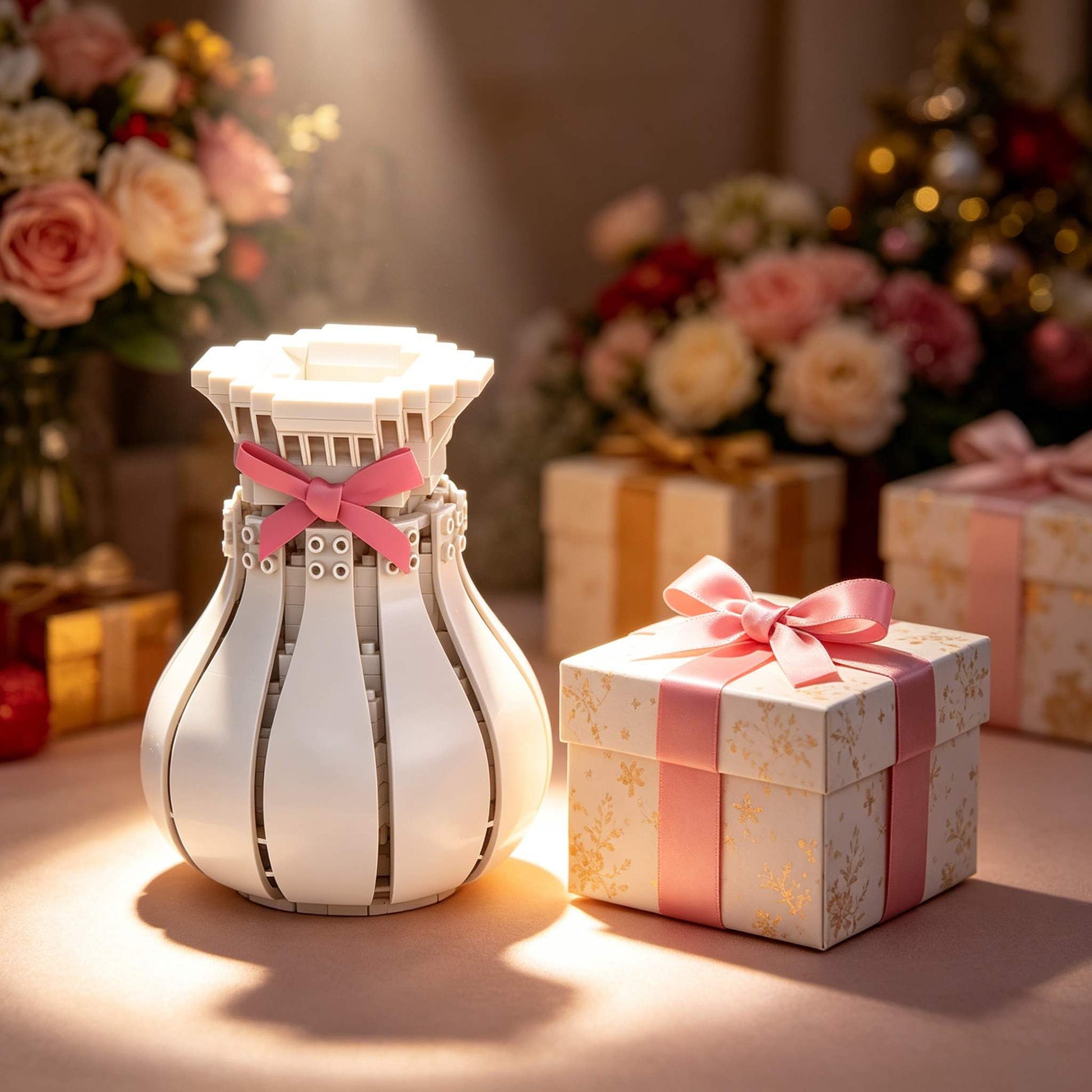 Aetheria Vase Building Set for Lotus Flowers Bouquet 40647, Flowers Display Vase Building Blocks, Home Lovely Decor for Flower Lovers, Gift