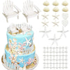 Beach Cake Topper Wedding Cake Topper Wooden Adirondack Miniature Beach Chair Mini Doll Furniture Top Decoration for Dollhouse Wedding Anniversary