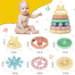 Baby Teething Toys 3-6 Months, Soft Silicone Stacking Rings Teether, 6-Piece Stackable Circles for Teething Relief Safe BPA-Free Teething Gift