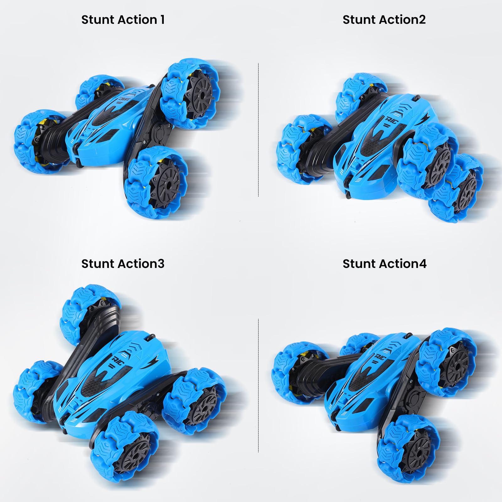Osorantis RC Stunt Car, 360° Flips & Double-Sided Remote Control Truck with LED Lights, 2.4GHz High Speed All Terrain Off-Road Toy Car, Gift for Boys