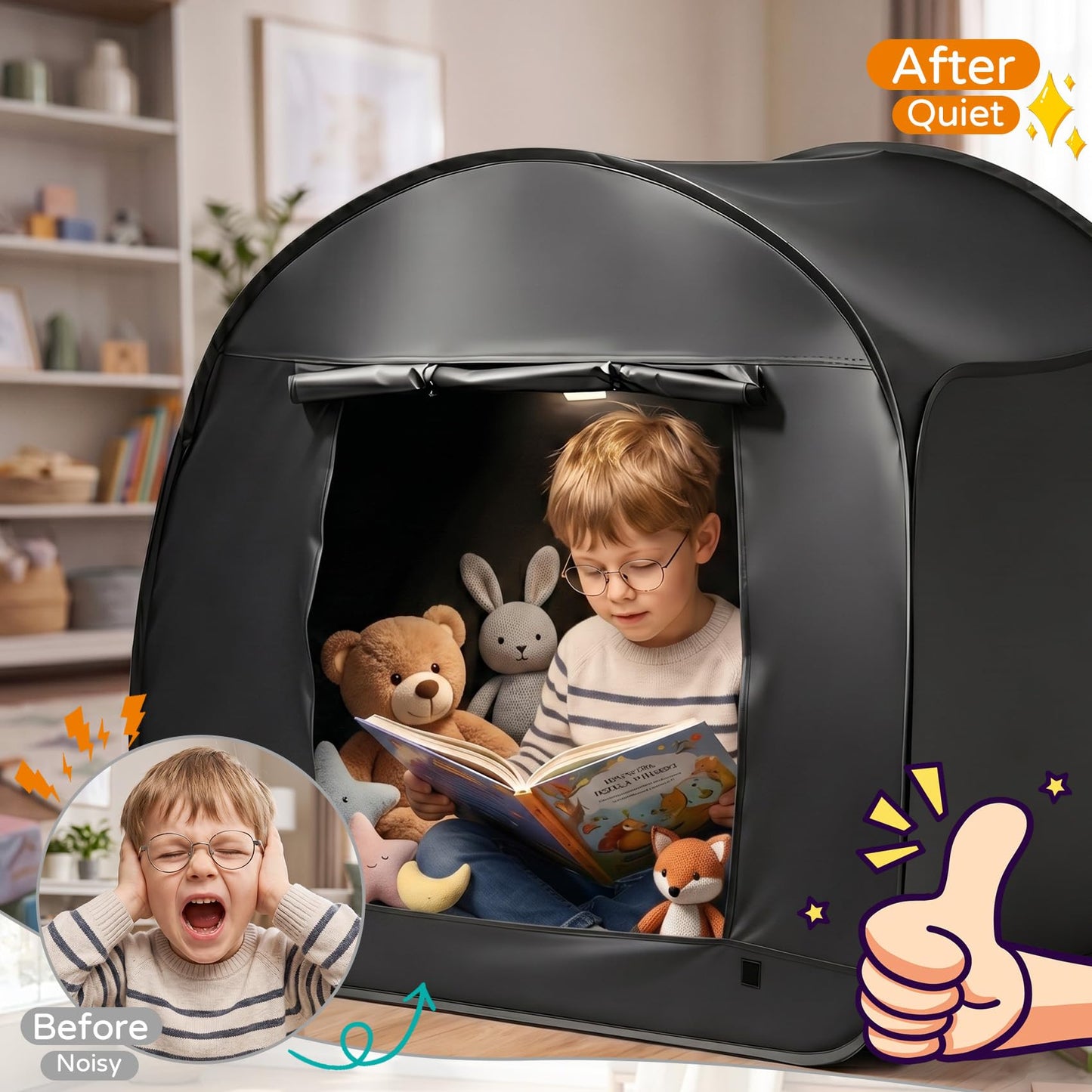 Sensory Tent for Kids, 35.4×35.4×35.4 Inch