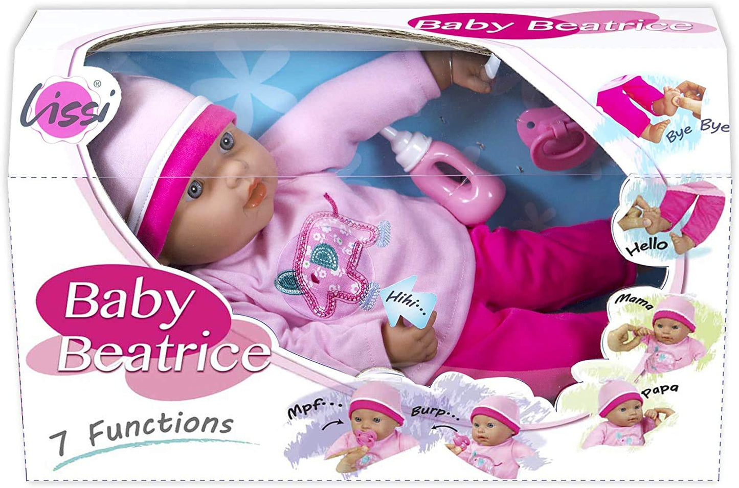 Lissi 16" Interactive Baby Doll with Accessories, 16 inches , Pink