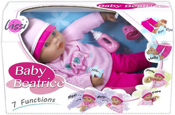 Lissi 16" Interactive Baby Doll with Accessories, 16 inches , Pink