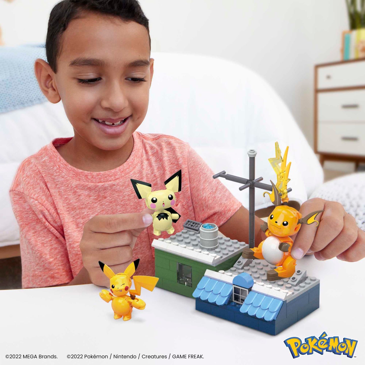 MEGA Pokémon Action Figure Building Toys for Kids, Pikachu Evolution Set with 159 Pieces, 3 Poseable Characters, 8 Year Old Gift Idea