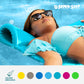 TRC Recreation Serenity 1.5” Thick Vinyl Coated Foam Swimming Pool Float Mat Adult Lounger with Built-In Roll Pillow, Tropical Teal