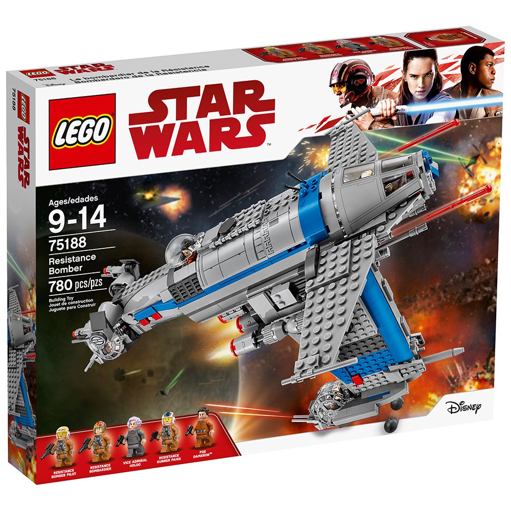 LEGO Star Wars Episode VIII Resistance Bomber 75188 Building Kit (780 Piece)