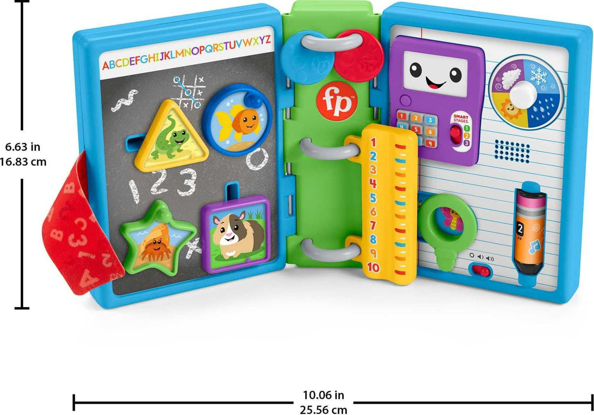 Fisher-Price Baby Learning Toy Laugh & Learn 123 Schoolbook with Music Lights & Activities for Developmental Play Infants Ages 6+ Months