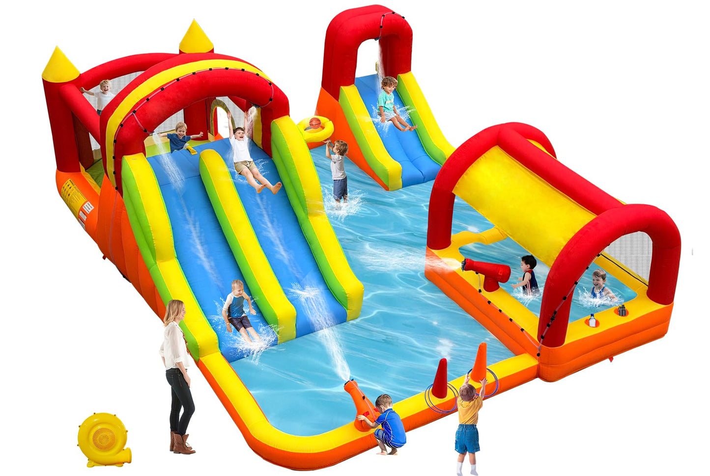 Bestsun Inflatable Water Slide Bounce House Combo Kids Bouncy Castle