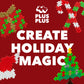 PLUS PLUS Puzzle by Number, Holiday Fun Pack - Mini Building Waffle Blocks
