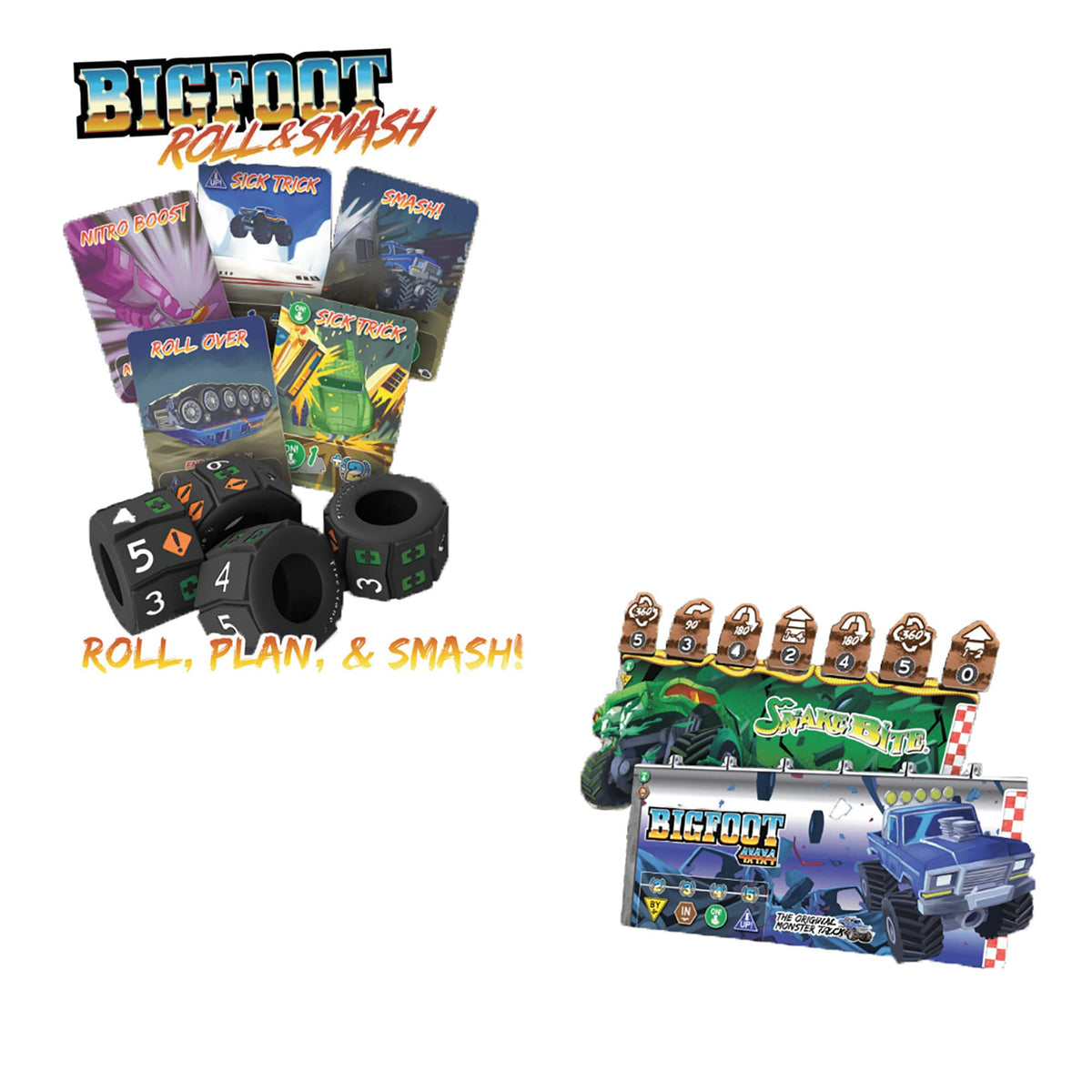 XYZ Game Labs | BIGFOOT: Roll & Smash | Dice and Puzzle Game | Press Your Luck Board Game | 2 to 4 Players | Ages 8+