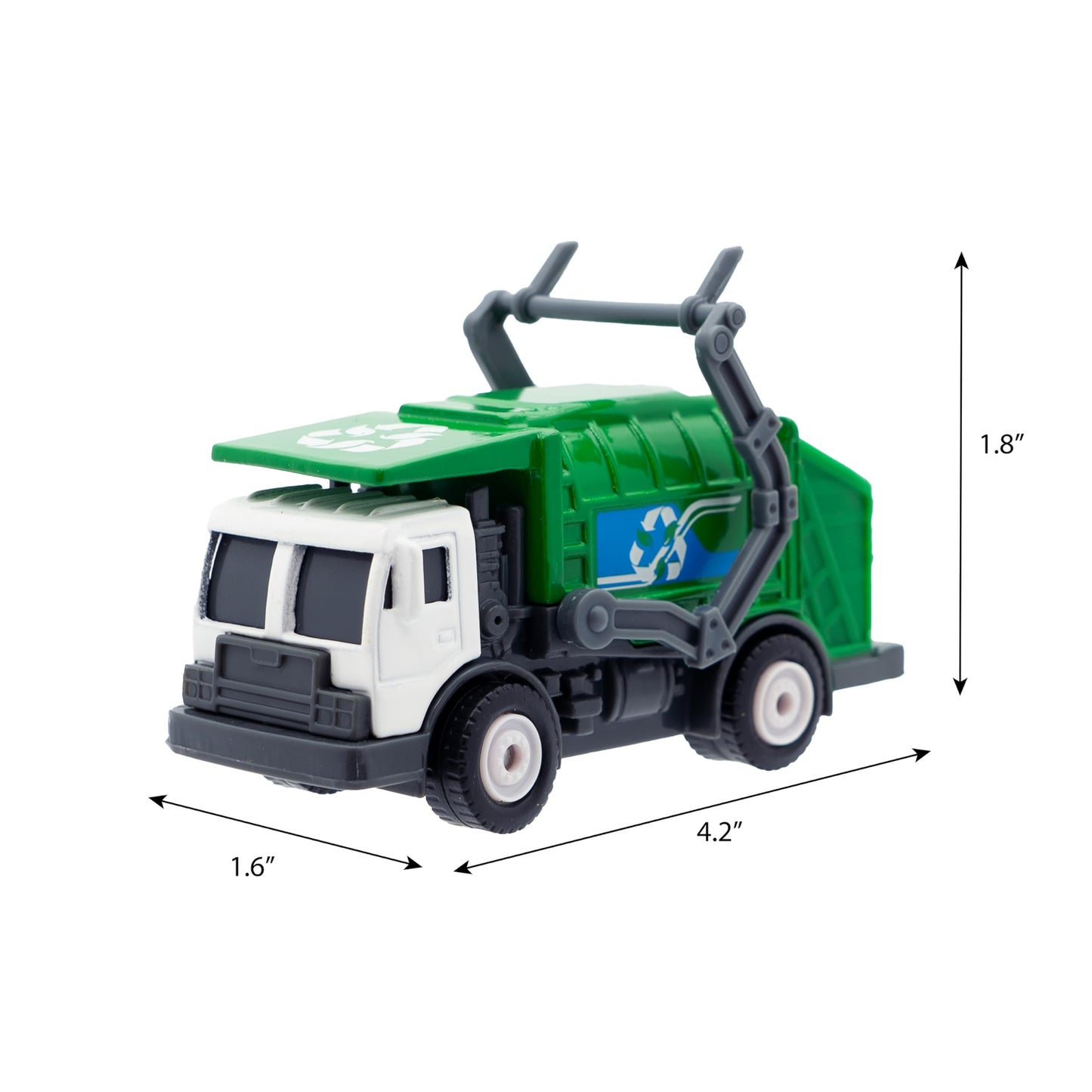 Mighty Fleet Diecast 3-Pack, Tow Truck, Garbage Truck, and Tanker, Durable 3â€ Diecast Vehicles for Kids Ages 3+