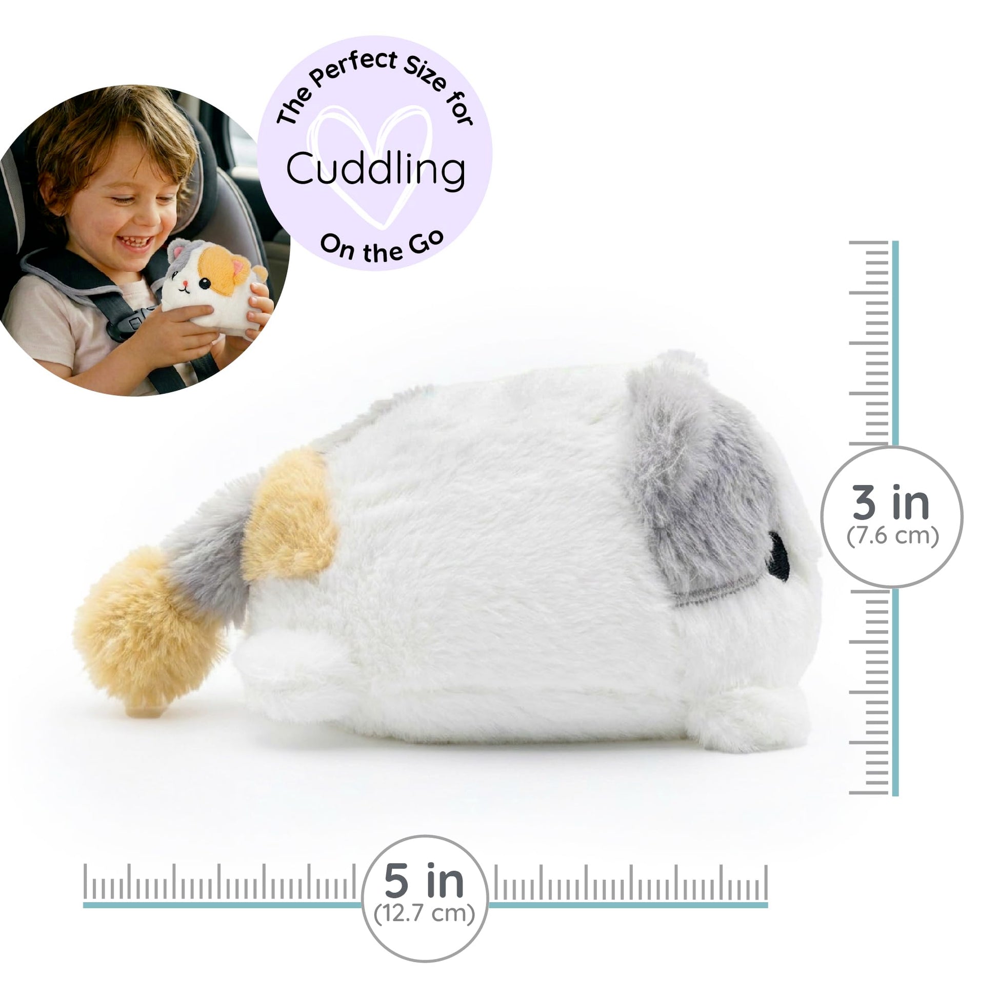 Warm Pals Baby Kitten, Small 3x5 Microwavable Comfort, Heated Plushie for Warmth, Calming Anxiety, Relaxing Bedtime Snuggles and Cozy Toys for Kids