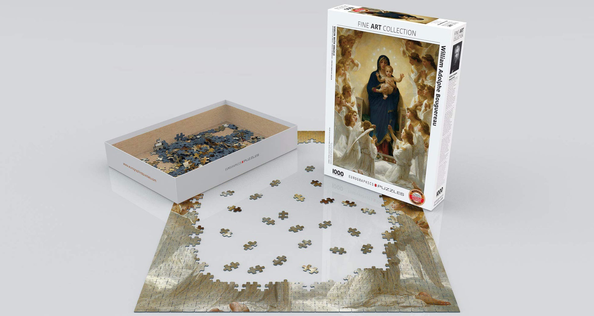 EuroGraphics Virgin with Angels by William Bouguereau 1000 Piece Puzzle, 6000-7064