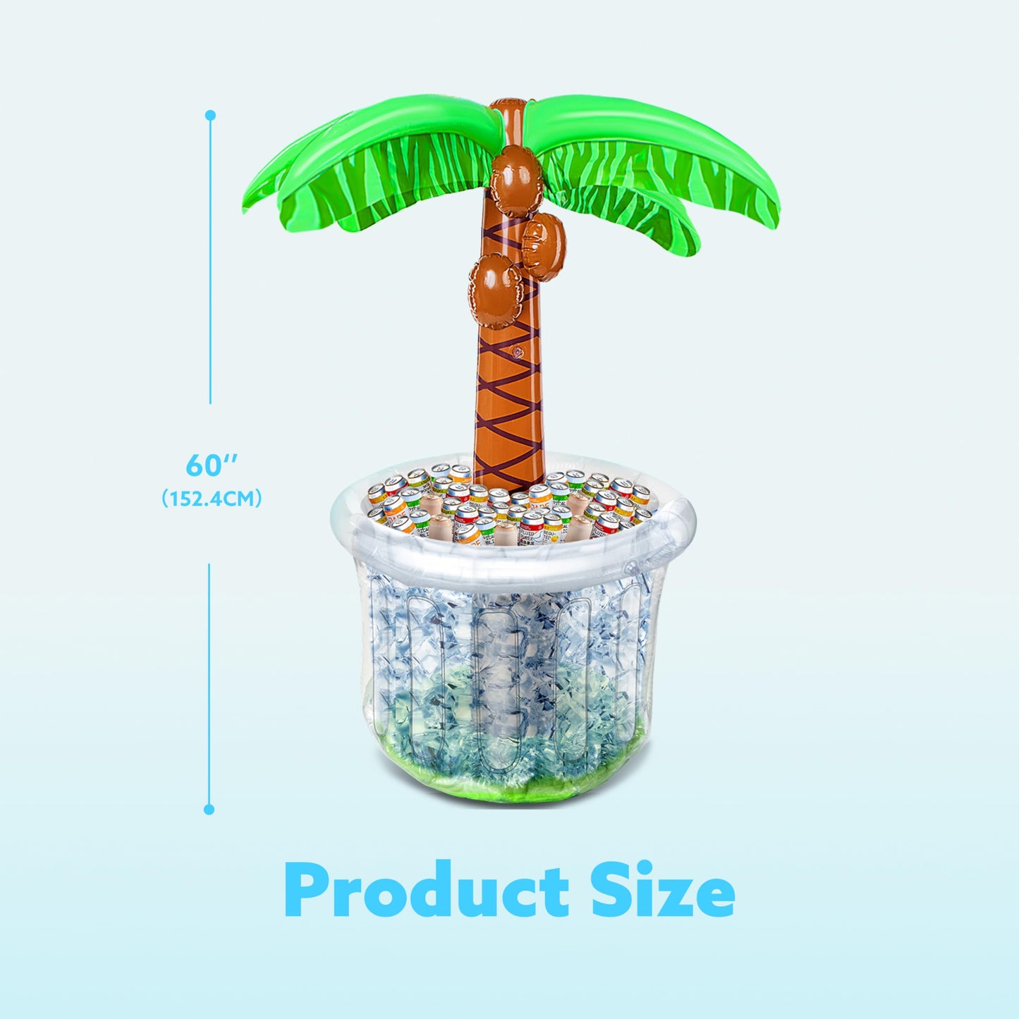 JOYIN 60" Inflatable Palm Tree Cooler, Beach Theme Decor, Pool Party Decorations, Luau Hawaiian Birthday Party Supplies, Ocean Jungle Tropical Themed