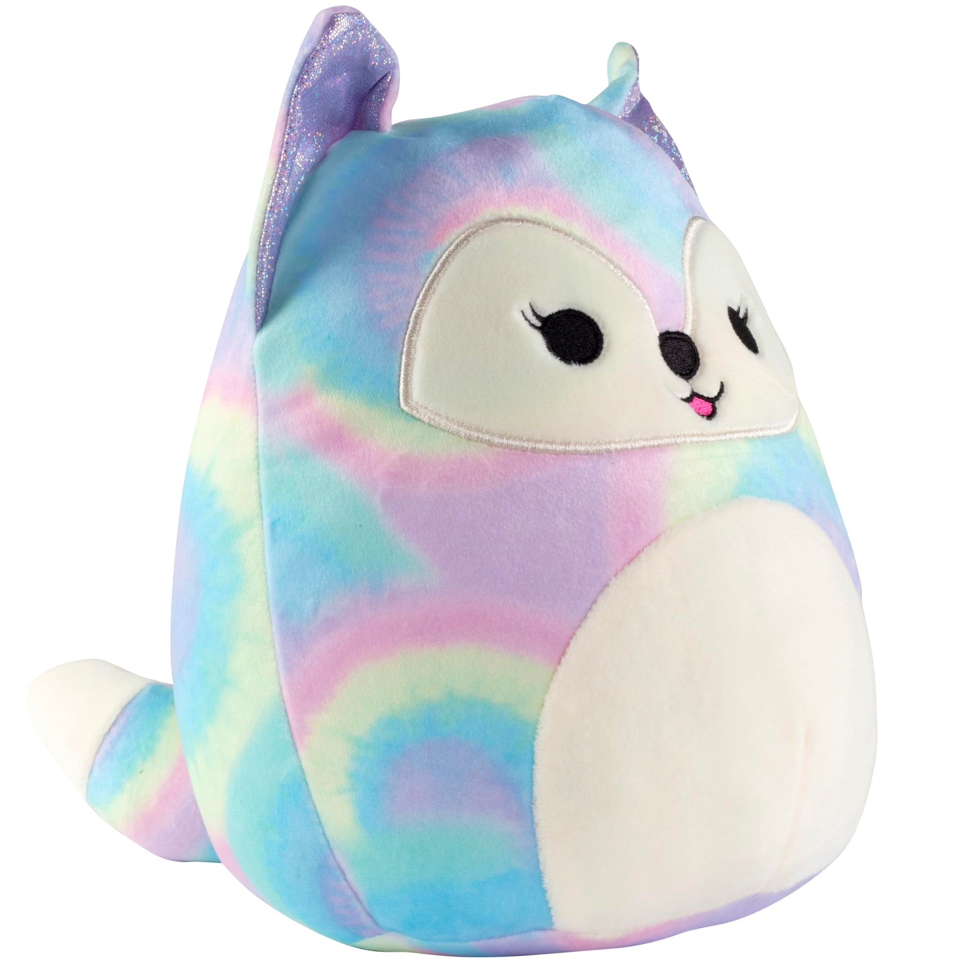Squishmallows 8" Fox & 10" Dinosaur 2-Squish Rainbow Tie Dye Value Pack - Get Two Official Jazwares Plush for Less - Collectible Soft & Squishy