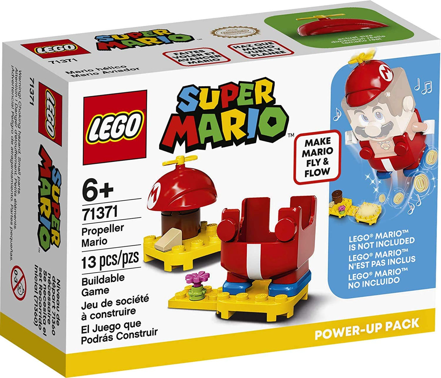LEGO Super Mario Propeller Mario Power-Up Pack 71371; Awesome Toy for Kids to Power Up The Mario Figure in The Adventures with Mario Starter Course