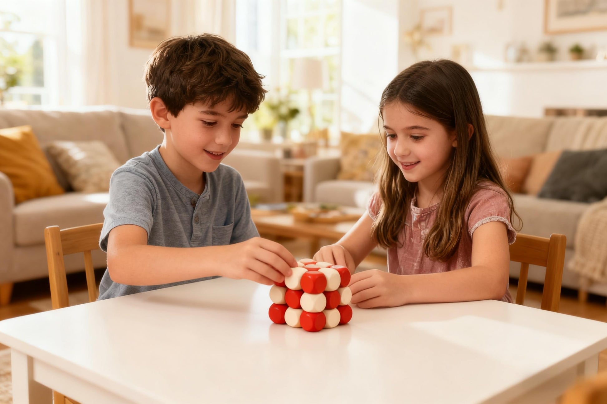 MAGIKON Brain Teaser Cube Puzzle Toy, Snake Cube Wooden 3D Puzzle