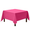 Gee Di Moda Square Tablecloth - 52 x 52 Inch Fuchsia Table Cloth for Small Square or Round Tables - Heavy Duty Washable Fabric - for Buffet Table