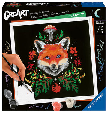 Ravensburger CreArt Pixie Cold: Fox Paint by Numbers Kit for Adults - 23511 - Painting Arts and Crafts for Ages 12 and Up