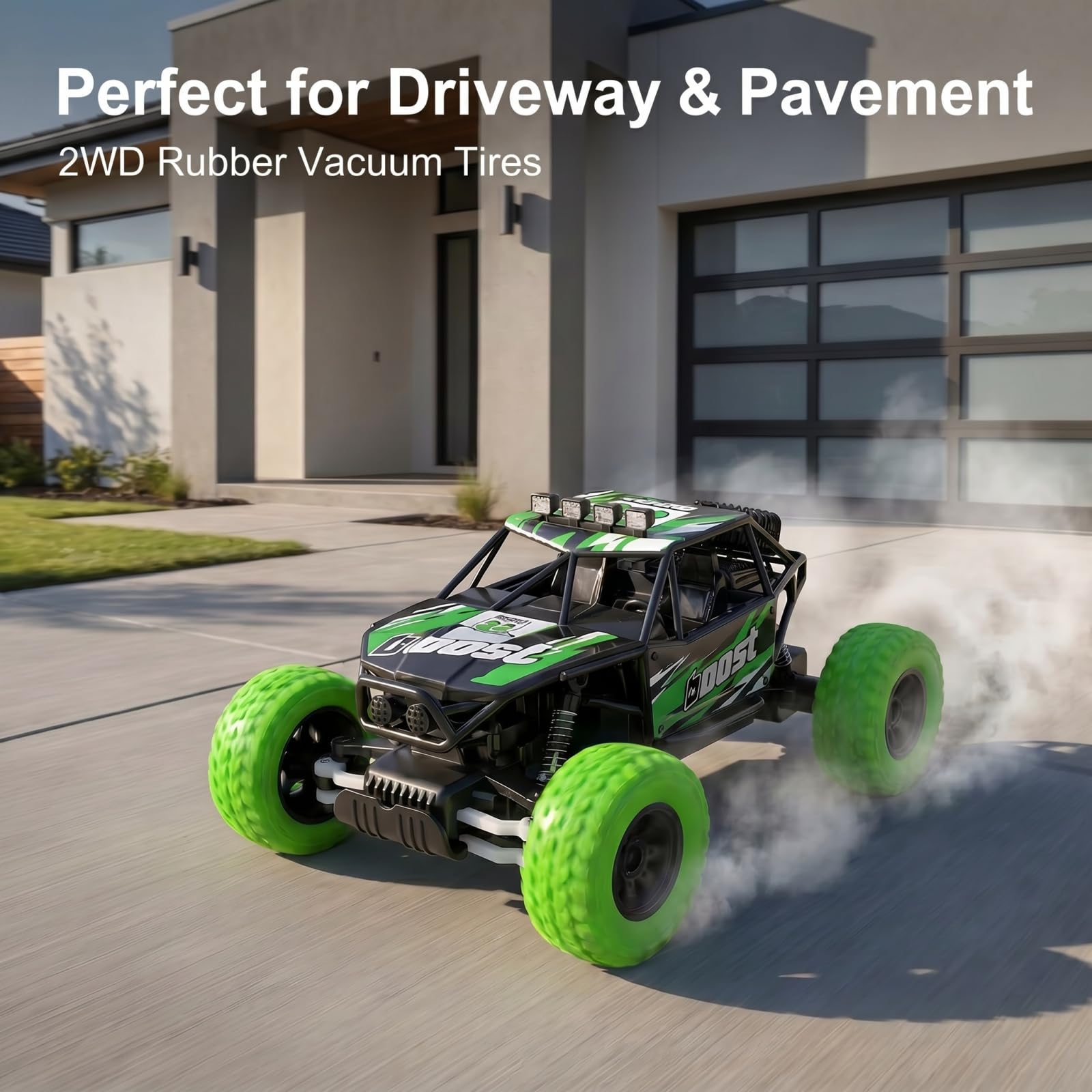 HAFASKA 2WD RC Car Beginners Green Red LED Gift
