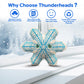 Thunderheads Snowflake Plush, Sectored Plates Design, Nature-Inspired Fun Plushie with Educational Card, Sustainably Made Soft Earth Science Gift