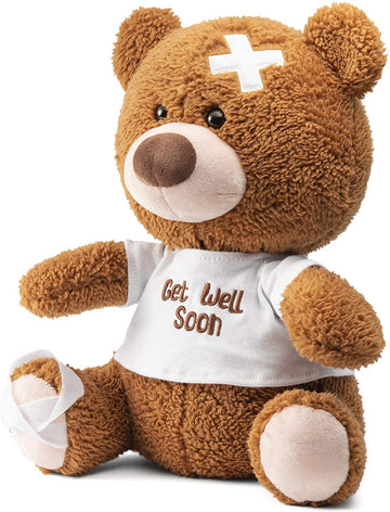 PREXTEX 12-Inch Get Well Soon Plush Bear - Soft Stuffed Teddy Bear - Get Well Soon Gifts for Kids Stuffed Animals - Get Well Soon Stuffed Toy - Get