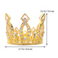 Creaides Mini Crown Cake Topper Princess and Prince Crystal Headpiece Tiara Rhinestone Crown Cake Decoration for Wedding Birthday Baby Shower Party