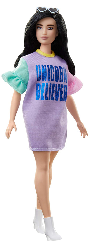 Barbie Fashionistas Doll with Long Brunette Hair - "Unicorn Believer" Outfit