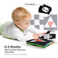 beiens High Contrast Black and White Baby Book - Touch and Feel Crinkle Sensory Toy - Visual Stimulation Interactive Montessori Toys for 0-12 Months