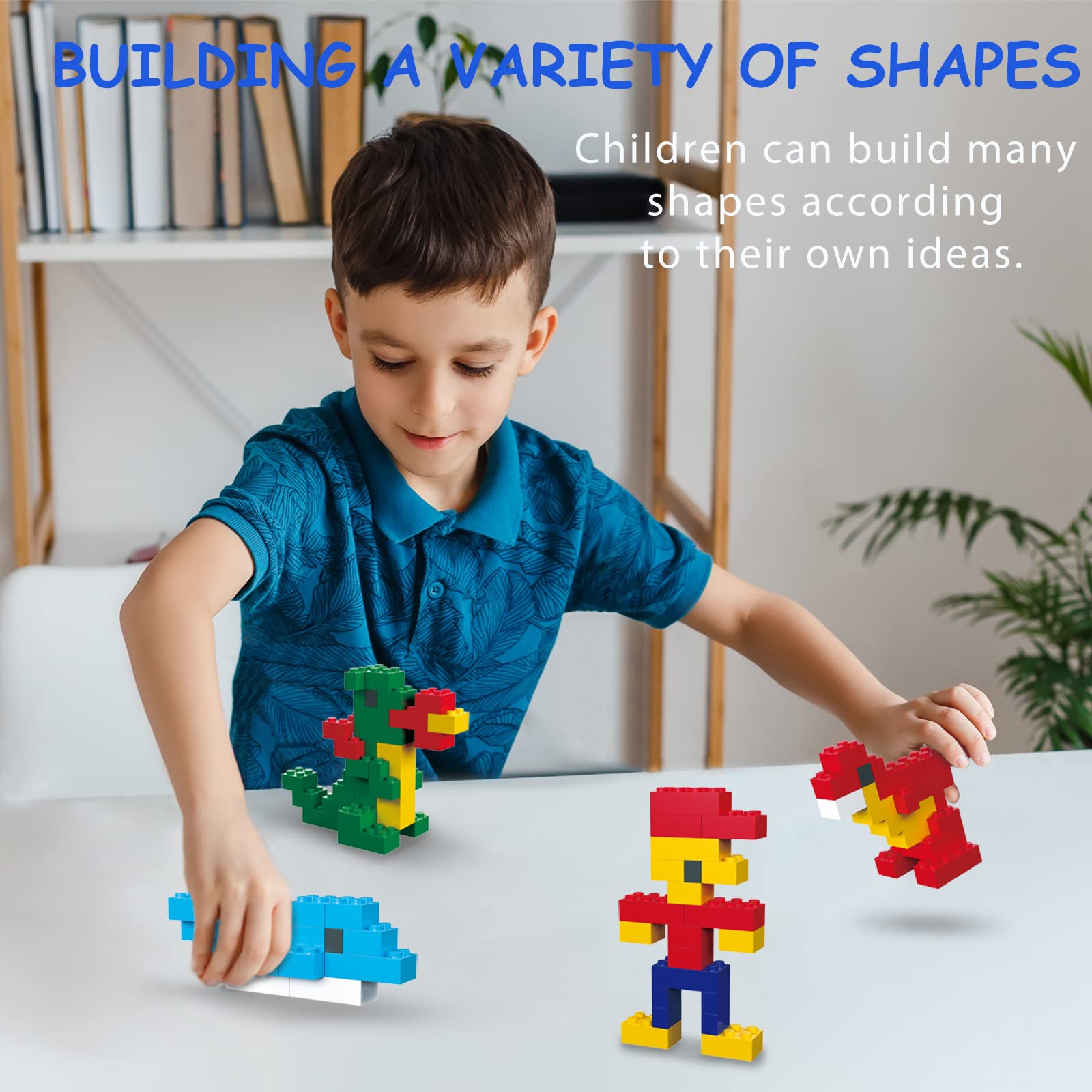 Building Blocks 1000 Pieces Classic Building Bricks Compatible with All Major Brands with 3 Baseplates Preschool Learning Educational Toy Present
