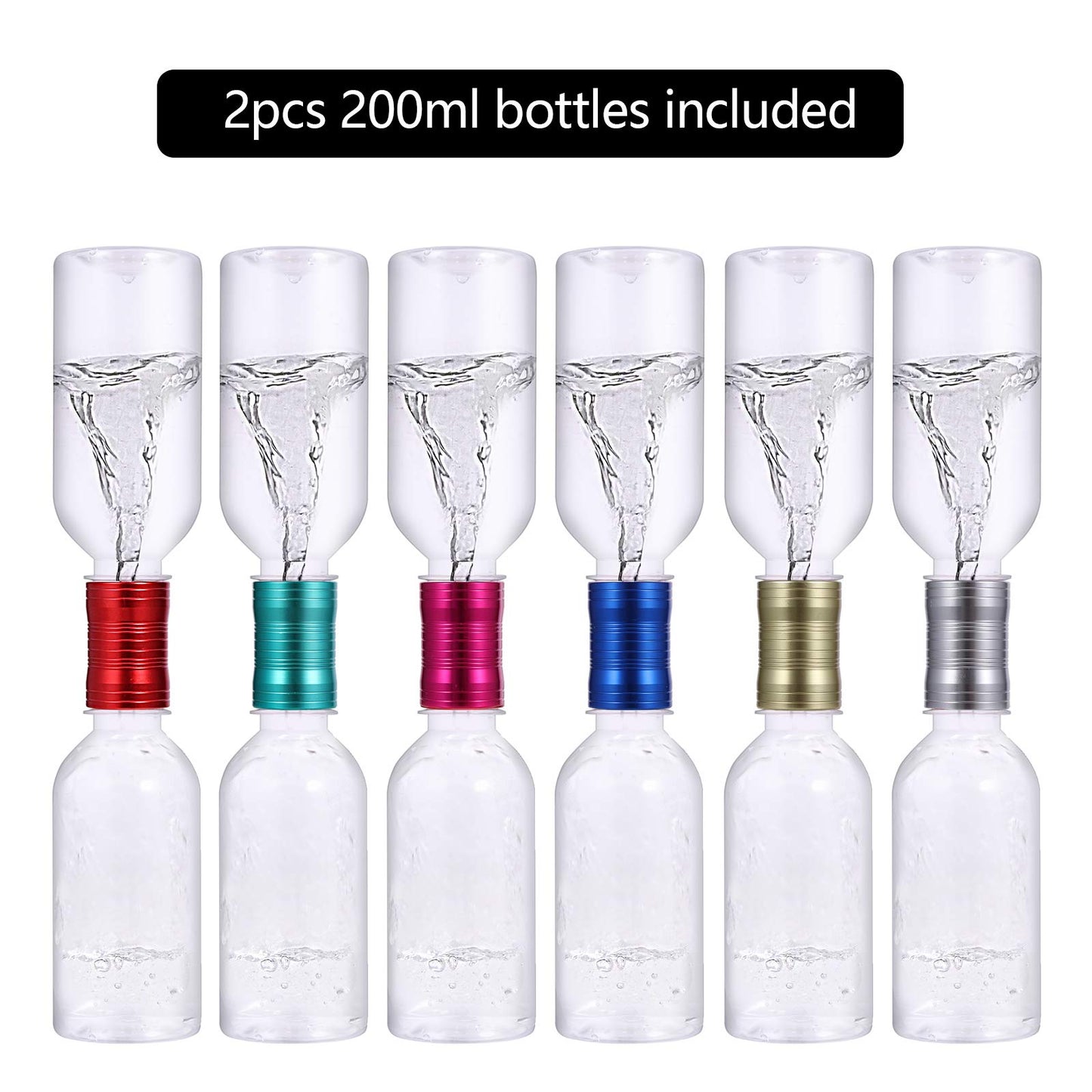 Waitahug Tornado Maker, Weather Toys, Ultra-Light Aluminum Connecting Tube, Including 2 Empty Bottles, Watertight Tornado Toy, Suitable for Kids'