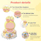 17cm Doll Costume Set(3PCS) - Yellow Pink Pearl Bow, Bear Patch Lace Dress, Pink Bear Shoes?No Doll Included (Style J)