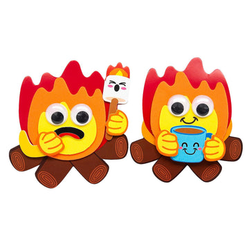 Fun Express Silly Campfire Magnet Foam Craft Kit - Makes 12, Vacation Bible School 2024
