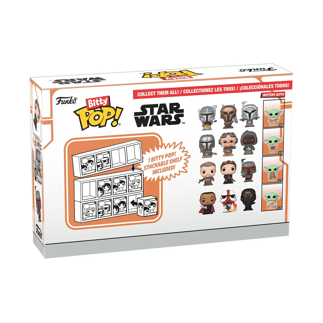Funko Bitty Pop! Mandalorian 4-Pack: The Mandalorian, Kuiil, Offworld Jawa, and A Surprise Mystery Mini Figure - 0.9 Inch (2.2 Cm) - Gift Idea - Cake