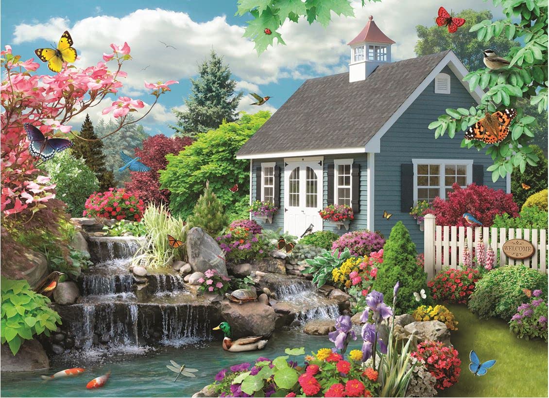 Bits and Pieces - 3000 Piece Jigsaw Puzzle for Adults - Dream Landscape - Spring Scene Jigsaw Puzzle by Artist Alan Giana, Completed Puzzle Size: 32"