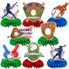 8Pcs Baseball Theme Honeycomb Centerpieces Table Topper Soccer Birthday Party Decorations Baseball Party Favor for Boy