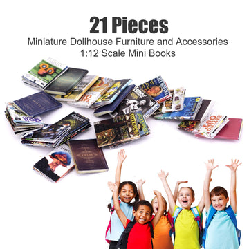 Dollhouse Miniatures Magazine Books Mini Books Mini House Accessories Books Model Dollhouse Accessories 1:12 Scale DIY Puzzle Project Doll House