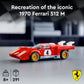 LEGO Speed Champions 1970 Ferrari 512 M 76906 Building Set - Sports Red Race Car Toy, Collectible Model Building Set with Racing Driver Minifigure
