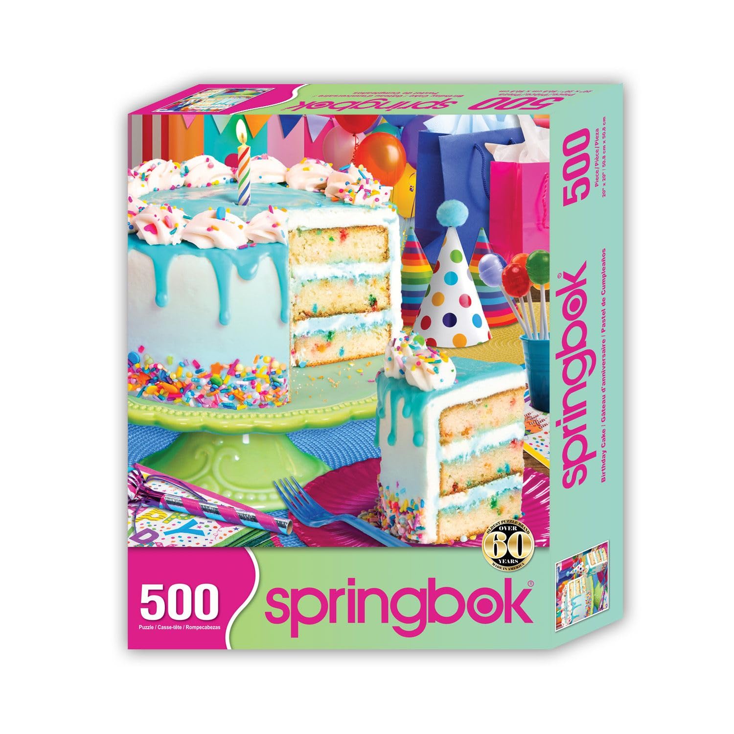 Springbok Birthday Cake 500 Piece Jigsaw Puzzle for Adults